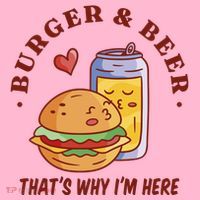 Burger And Beer That's Why I'm Here Hoodie thumb 7