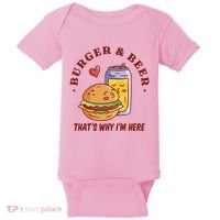 Burger And Beer That's Why I'm Here Baby Bodysuit thumb 0