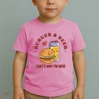 Burger And Beer That's Why I'm Here Toddler T-Shirt thumb 2
