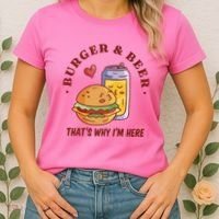 Burger And Beer That's Why I'm Here Women's T-Shirt thumb 2