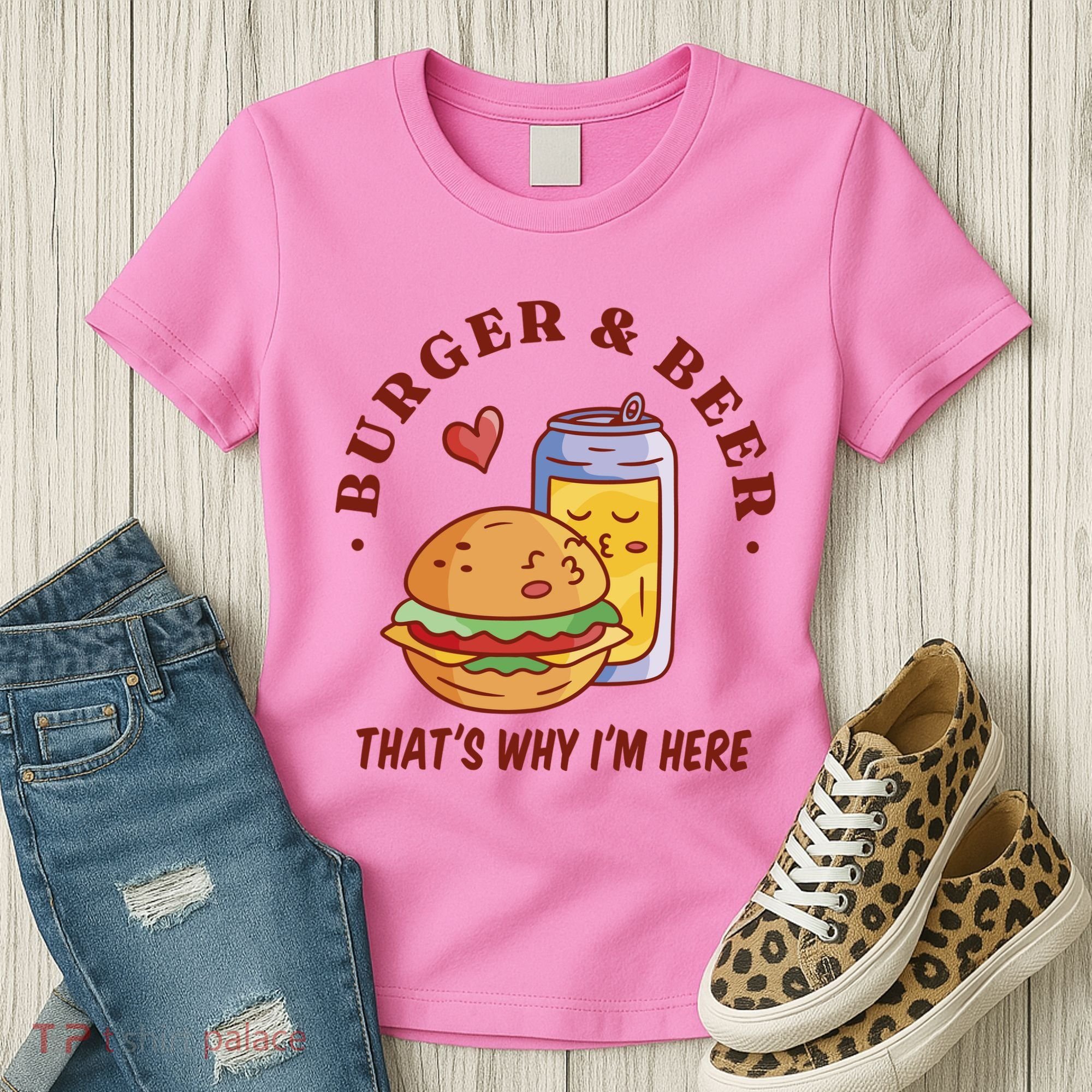 Burger And Beer That's Why I'm Here Women's T-Shirt