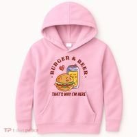 Burger And Beer That's Why I'm Here Kids Hoodie thumb 0
