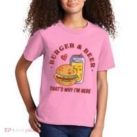 Burger And Beer That's Why I'm Here Kids T-Shirt thumb 2