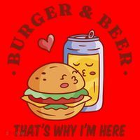 Burger And Beer That's Why I'm Here Santa Hat thumb 1