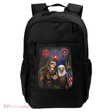 Bigfoot And Bald Eagle Fireworks Celebration Backpack
