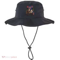Bigfoot And Bald Eagle Fireworks Celebration Bucket Hat thumb 0
