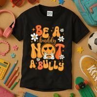 Be A Buddy Not A Bully Unity Day Orange Anti Bullying Kids T-Shirt thumb 3