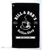 Bill And Bob's Coffee Shop Aa Recovery Gift Great Gift Golf Towel thumb 0