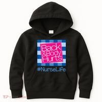 Back and Body Hurts Funny Quote nurse Gym Workout Kids Hoodie thumb 0