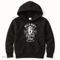 Bill And Bobs Coffee Shop AA Recovery Kids Hoodie thumb 0