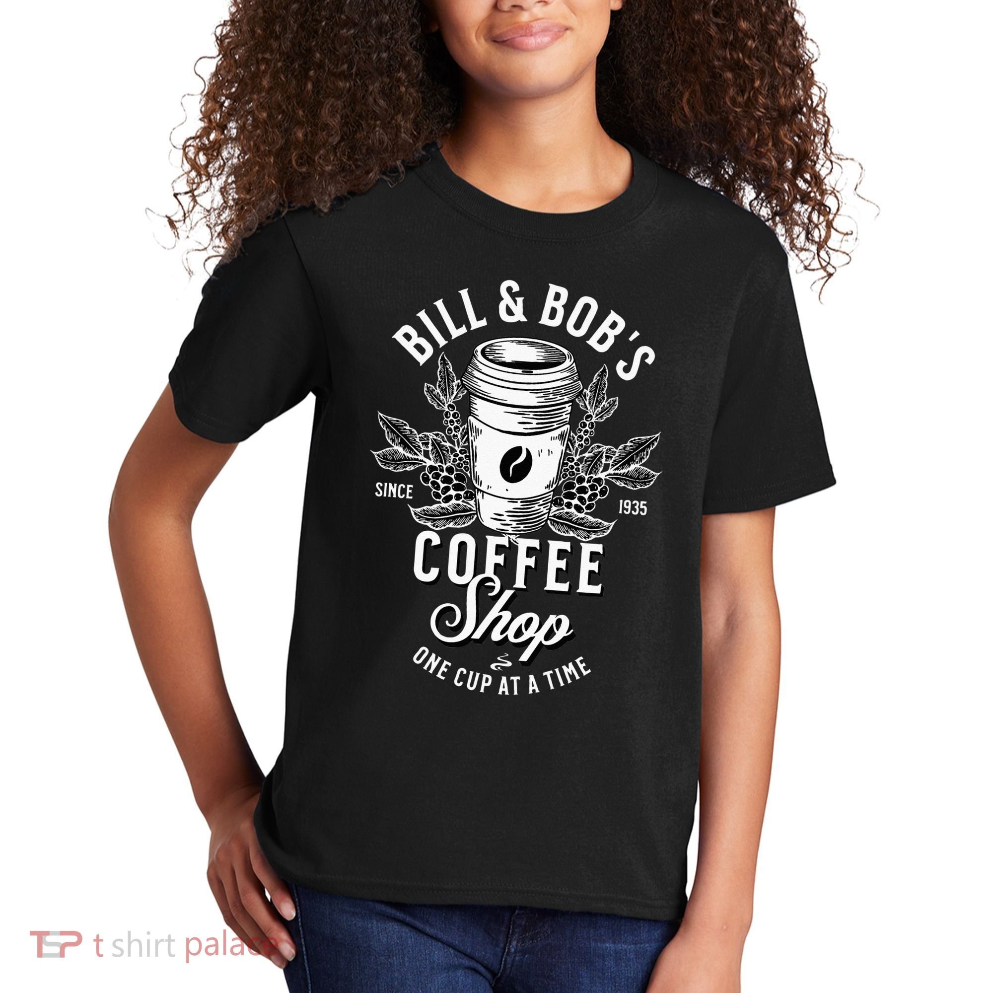 Bill And Bobs Coffee Shop AA Recovery Kids T-Shirt