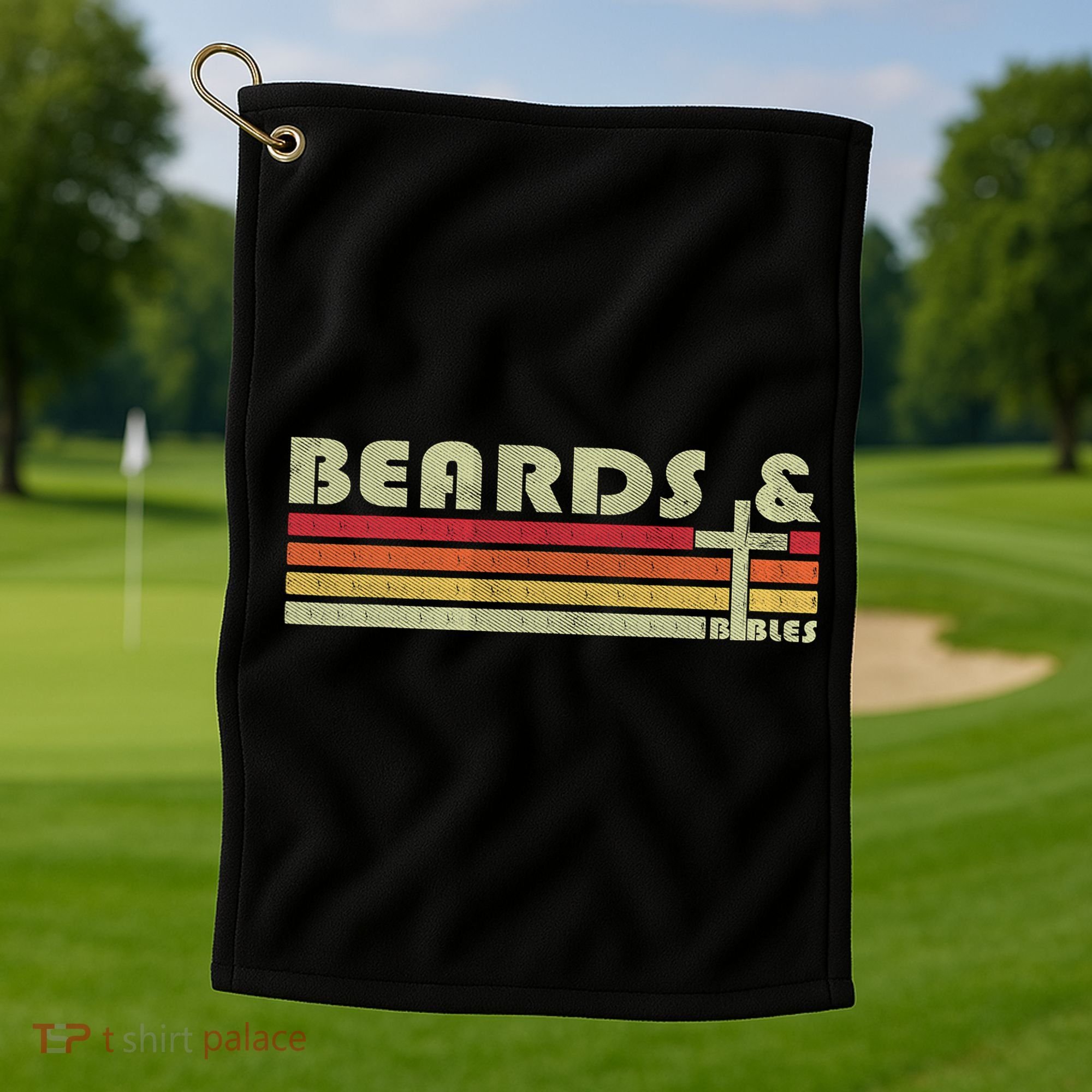 Beards And Bibles Christian Dad  Golf Towel