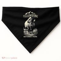 Buffalo American Bison Yellowstone National Park USA-Made Doggie Bandana thumb 0