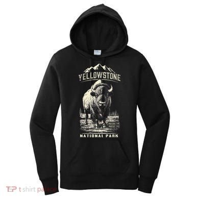 Buffalo American Bison Yellowstone National Park Women's Hoodie