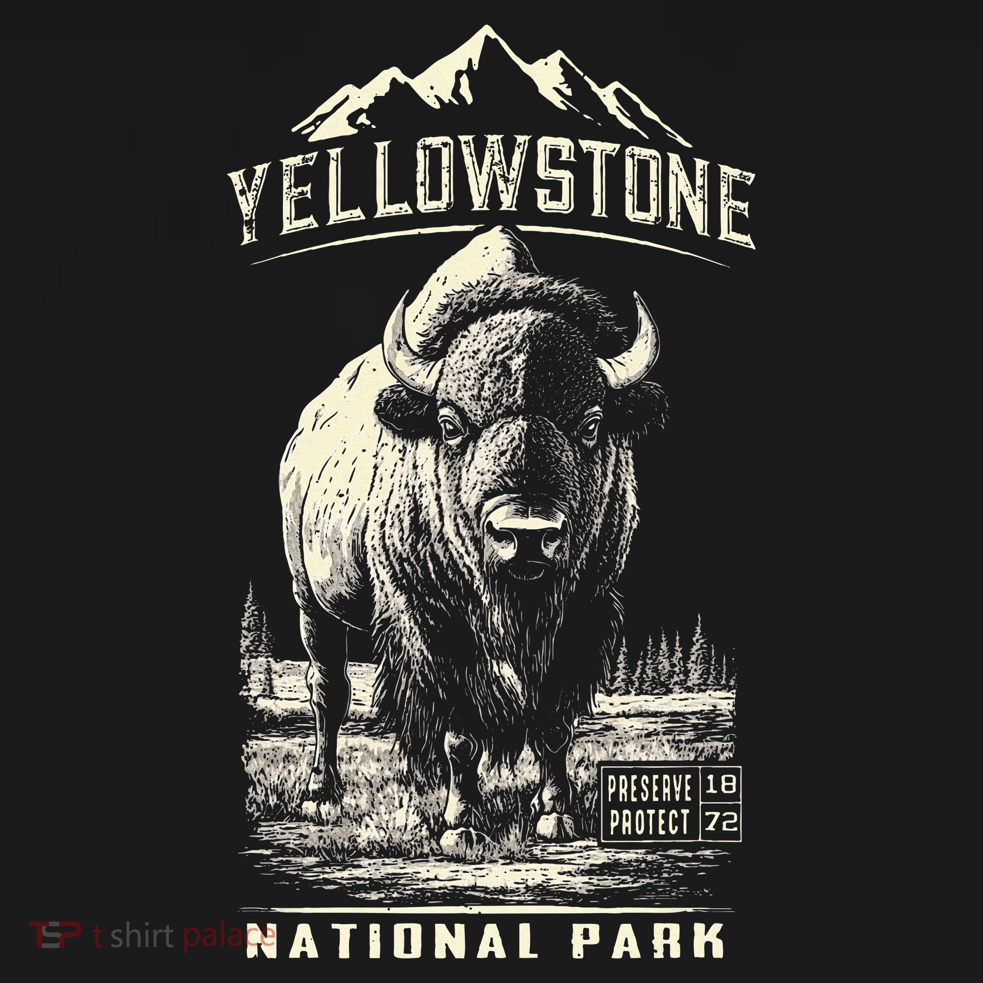 Buffalo American Bison Yellowstone National Park Ornament