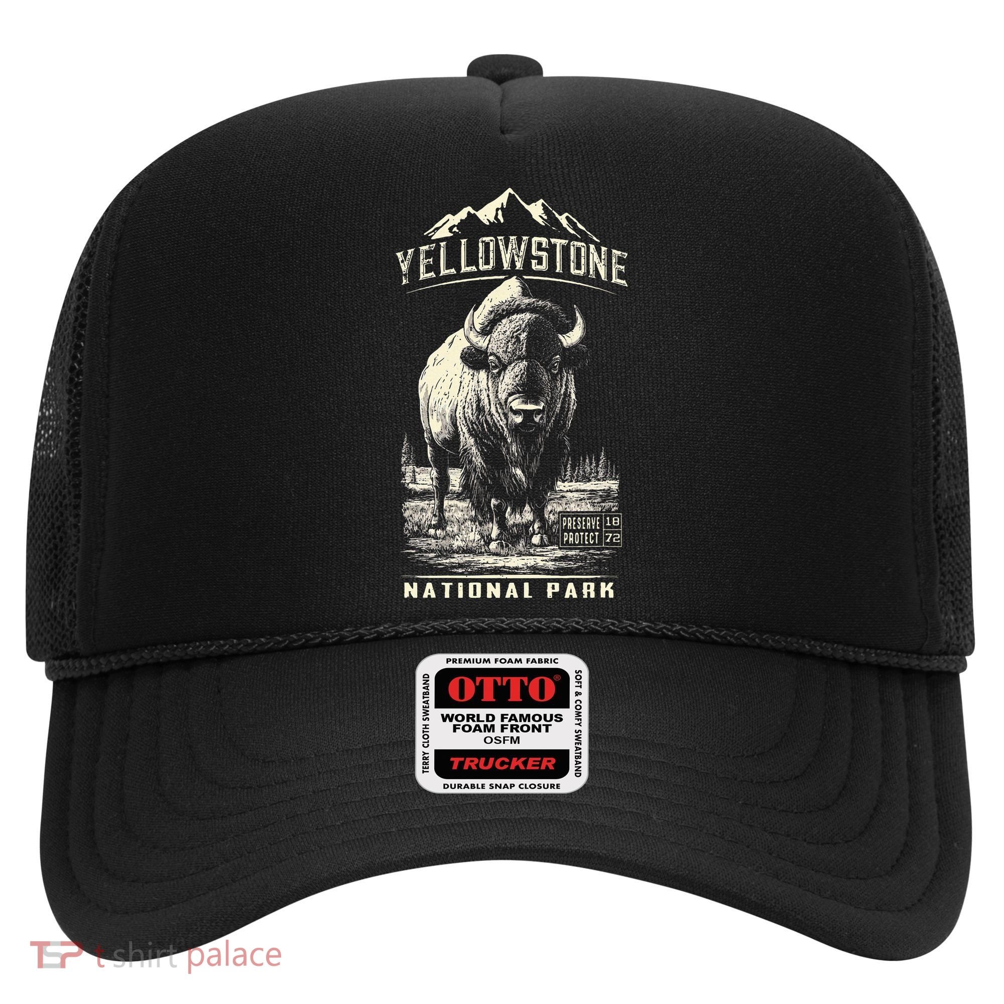 Buffalo American Bison Yellowstone National Park Hat
