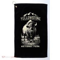 Buffalo American Bison Yellowstone National Park Golf Towel thumb 0