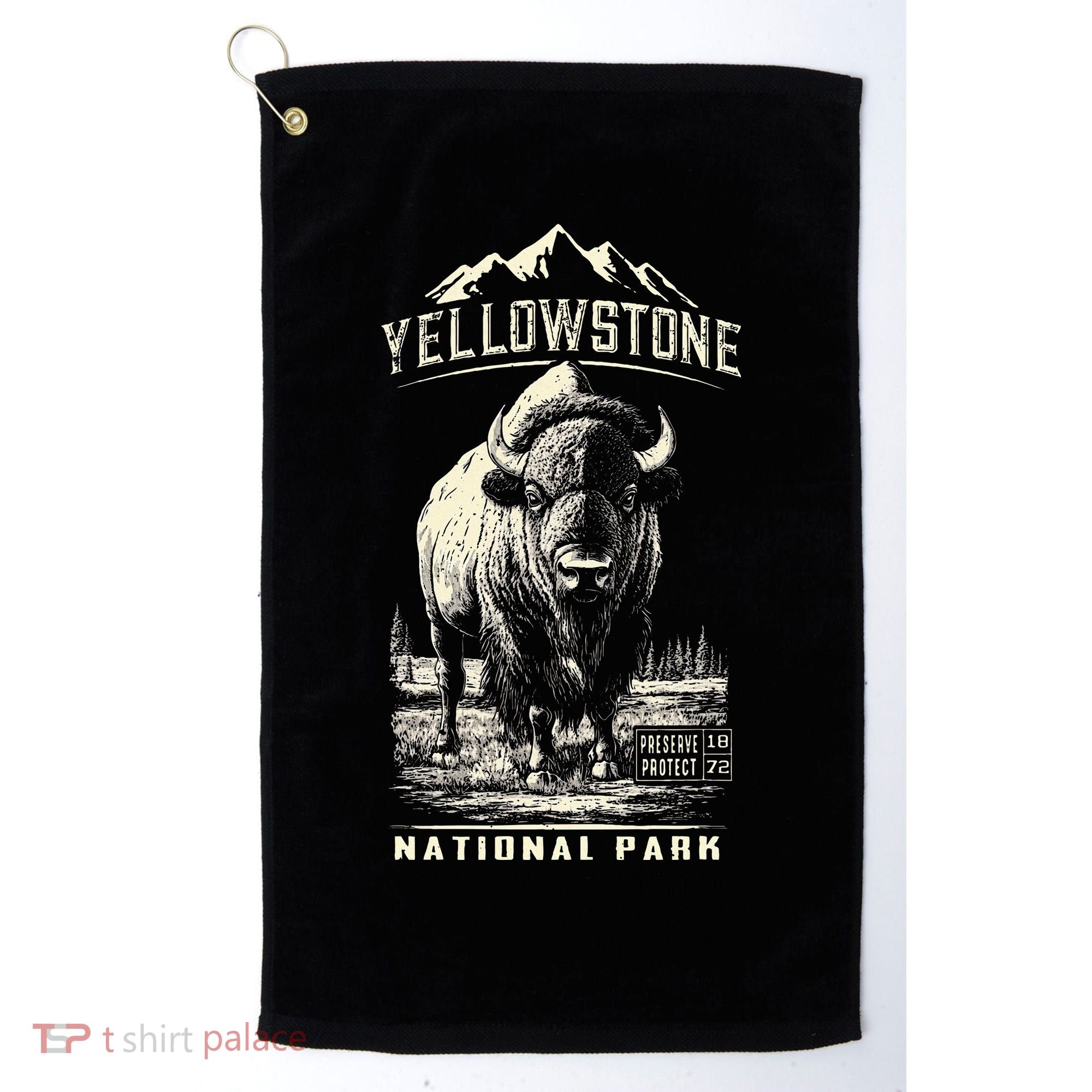 Buffalo American Bison Yellowstone National Park Golf Towel