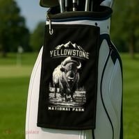 Buffalo American Bison Yellowstone National Park Golf Towel thumb 2