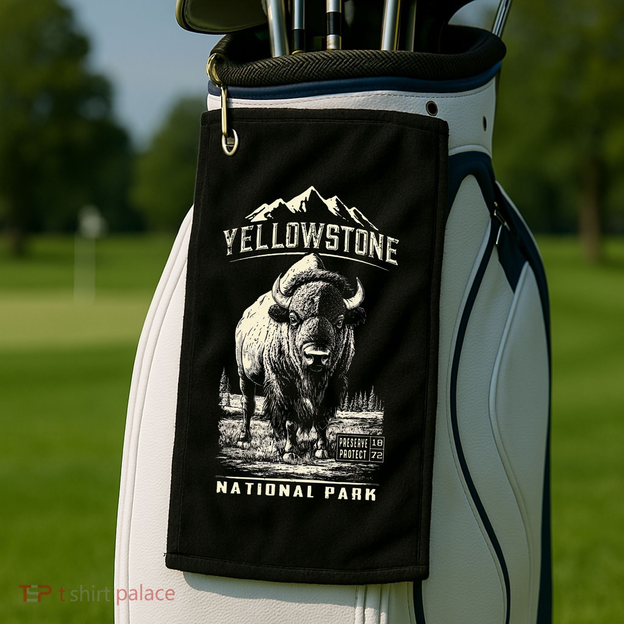 Buffalo American Bison Yellowstone National Park Golf Towel