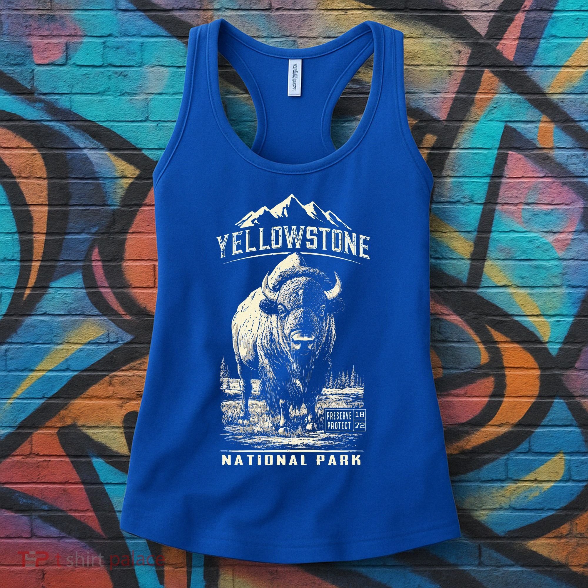 Buffalo American Bison Yellowstone National Park Women's Tank Top