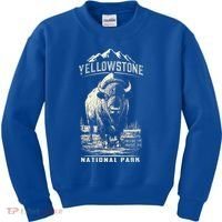 Buffalo American Bison Yellowstone National Park Kids Sweatshirt thumb 0