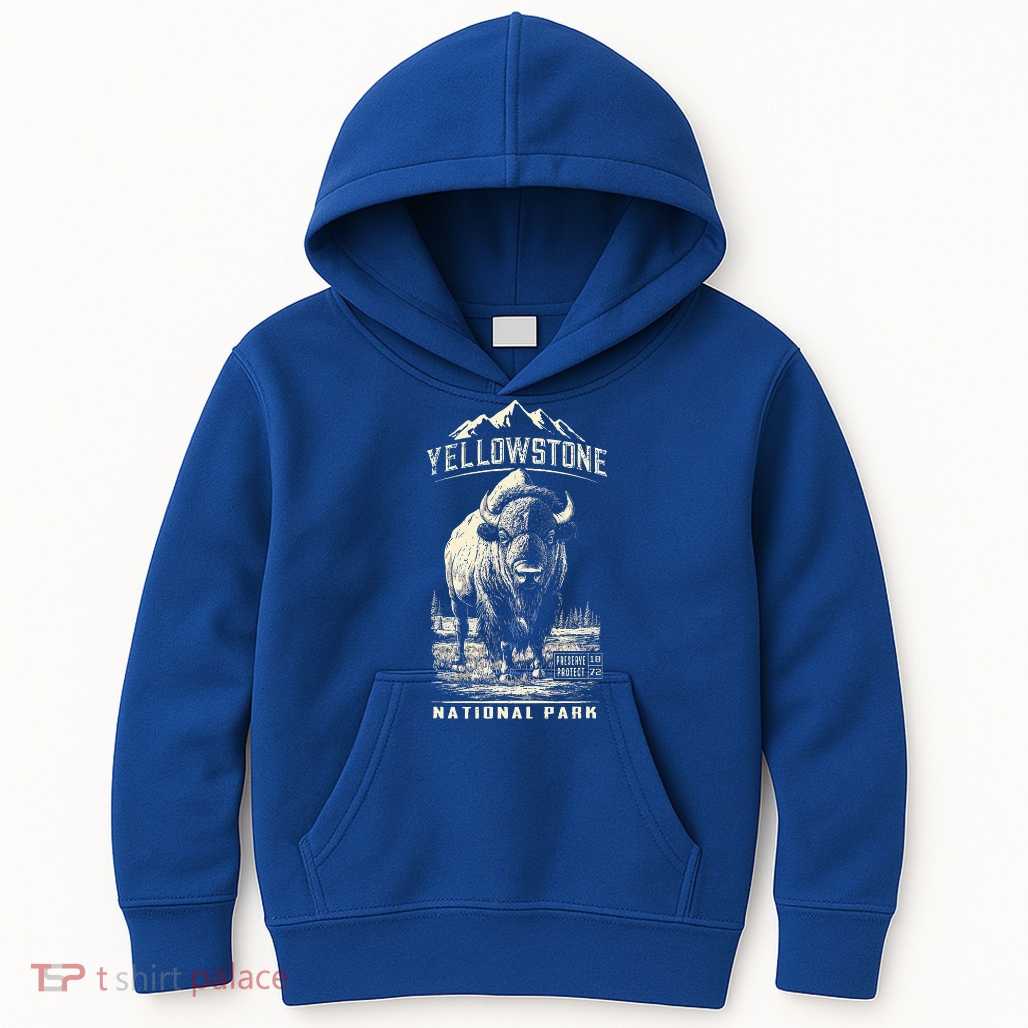 Buffalo American Bison Yellowstone National Park Kids Hoodie