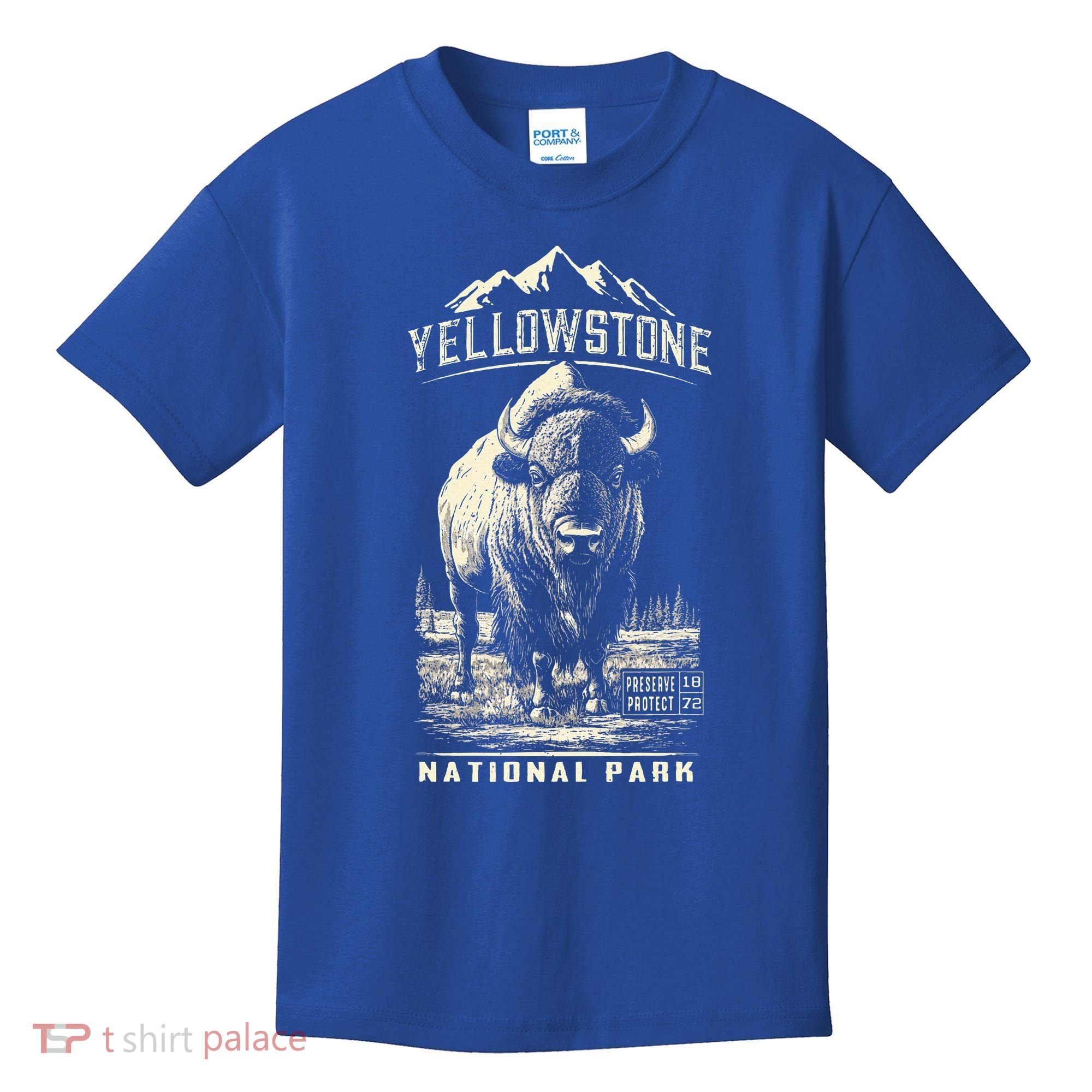 Buffalo American Bison Yellowstone National Park Kids T-Shirt