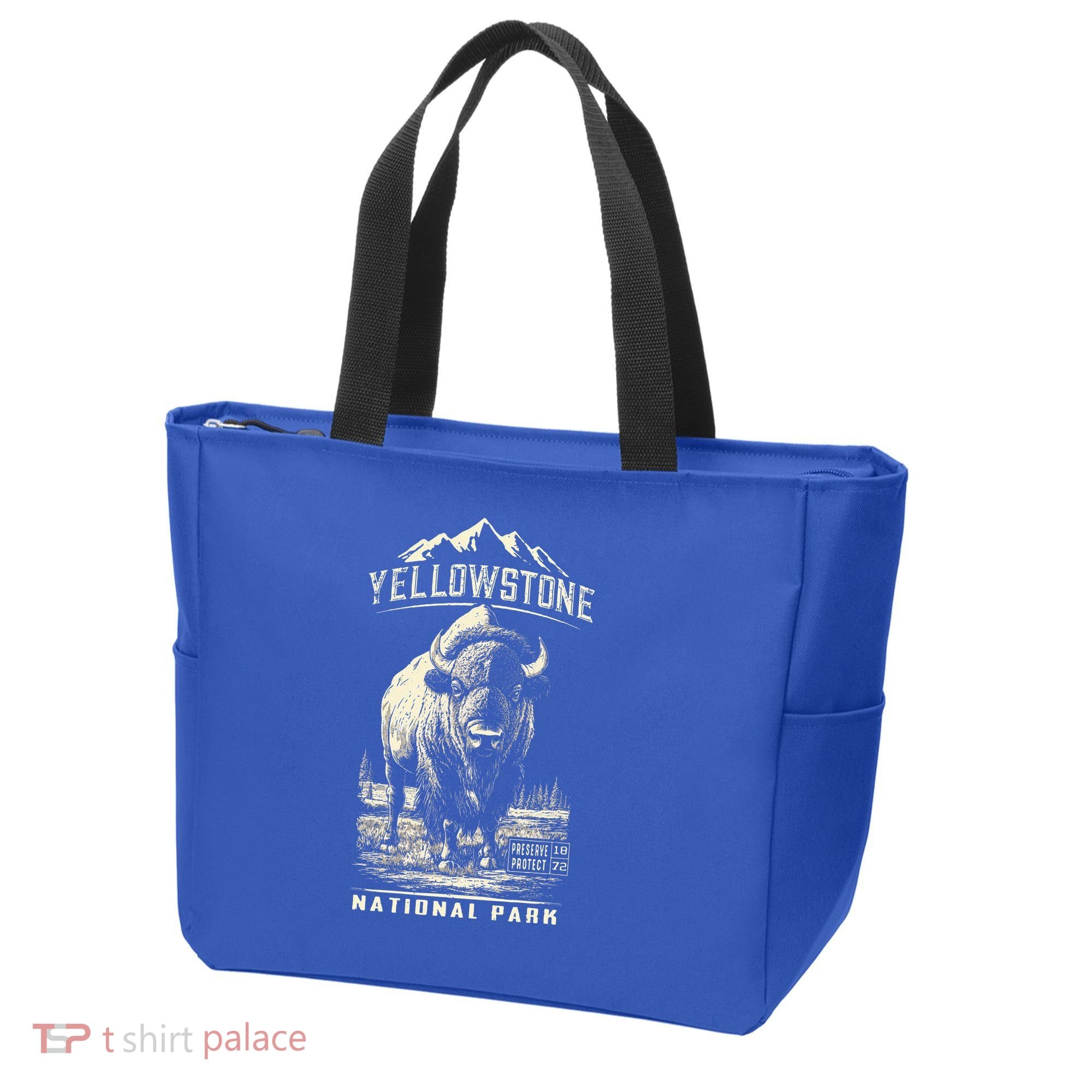Buffalo American Bison Yellowstone National Park Tote Bag