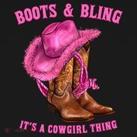 Boots And Bling ItS A Cowgirl Thing Western Rodeo Cowgirls Women's Hoodie thumb 2