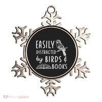 Bird And Book Lovers Easily Distracted By Birds And Books Great Gift Ornament thumb 0