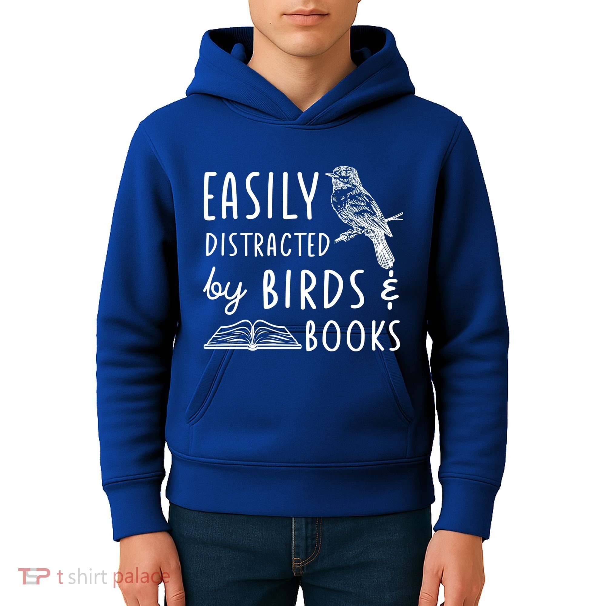 Bird And Book Lovers Easily Distracted By Birds And Books Great Gift Kids Hoodie