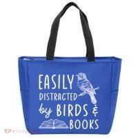 Bird And Book Lovers Easily Distracted By Birds And Books Great Gift Tote Bag thumb 0