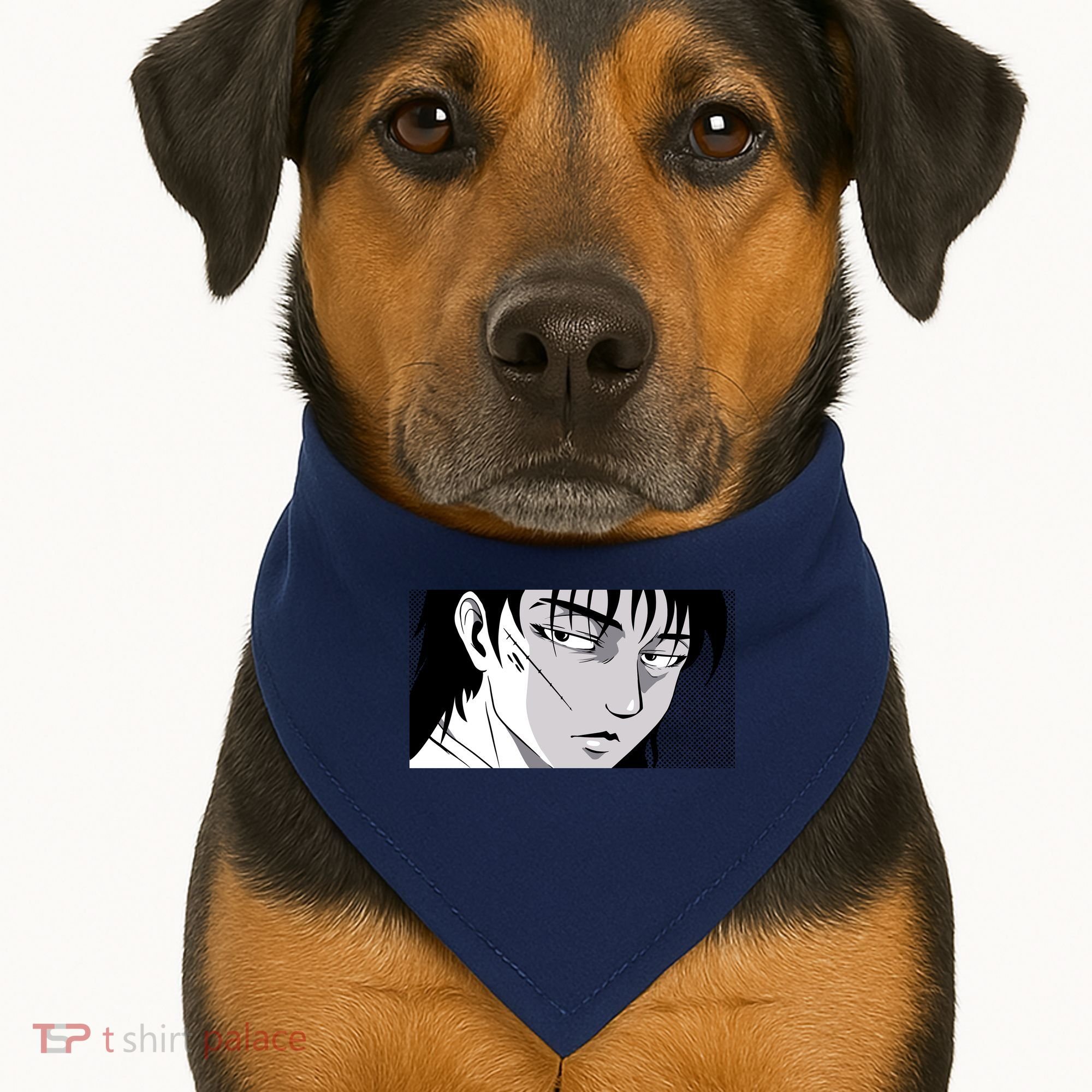 Badass Anime Boy USA-Made Doggie Bandana