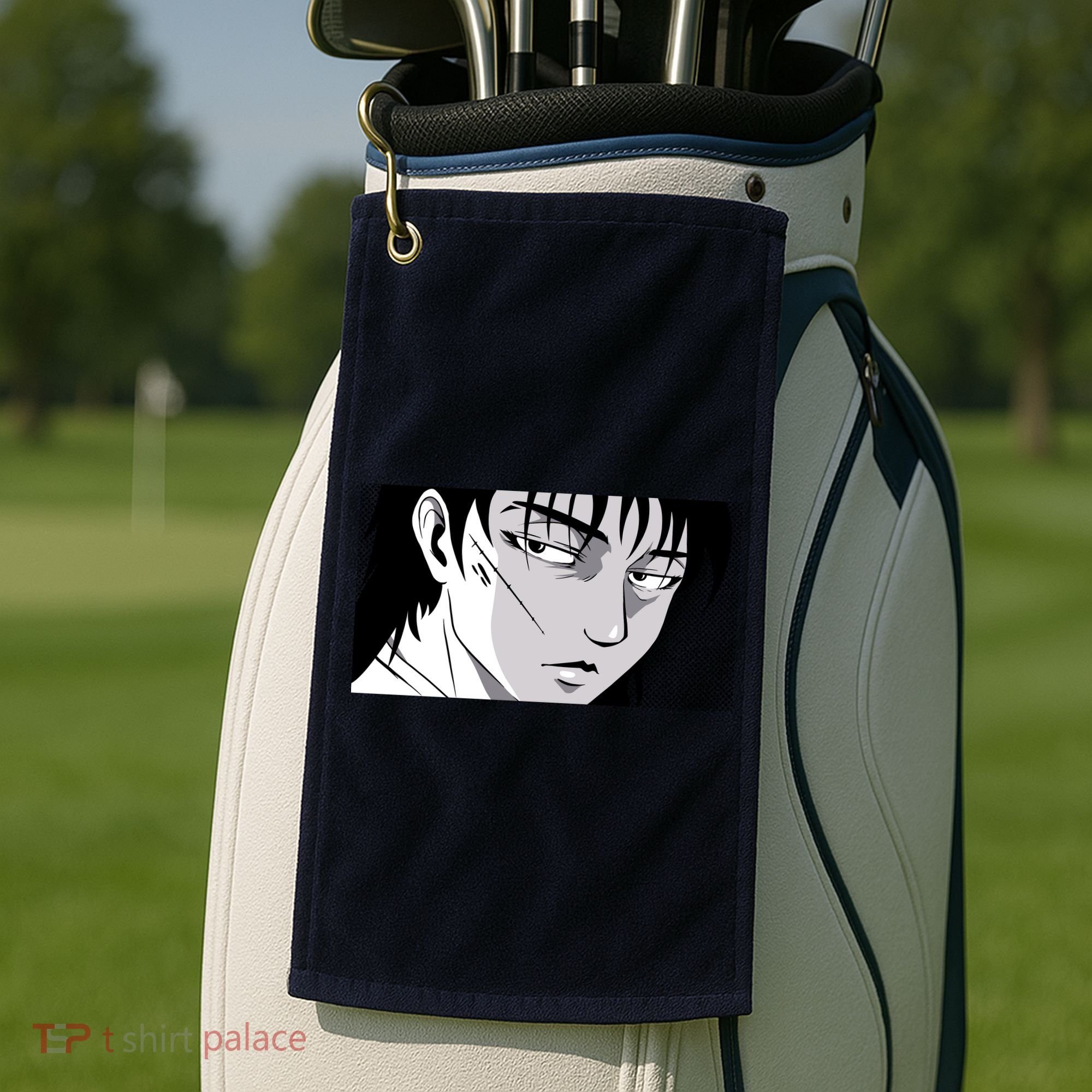 Badass Anime Boy Golf Towel