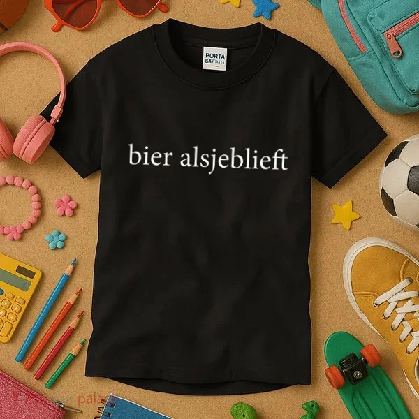 Bier Alsjeblieft Beer Please Dutch Language Vacation Kids T-Shirt