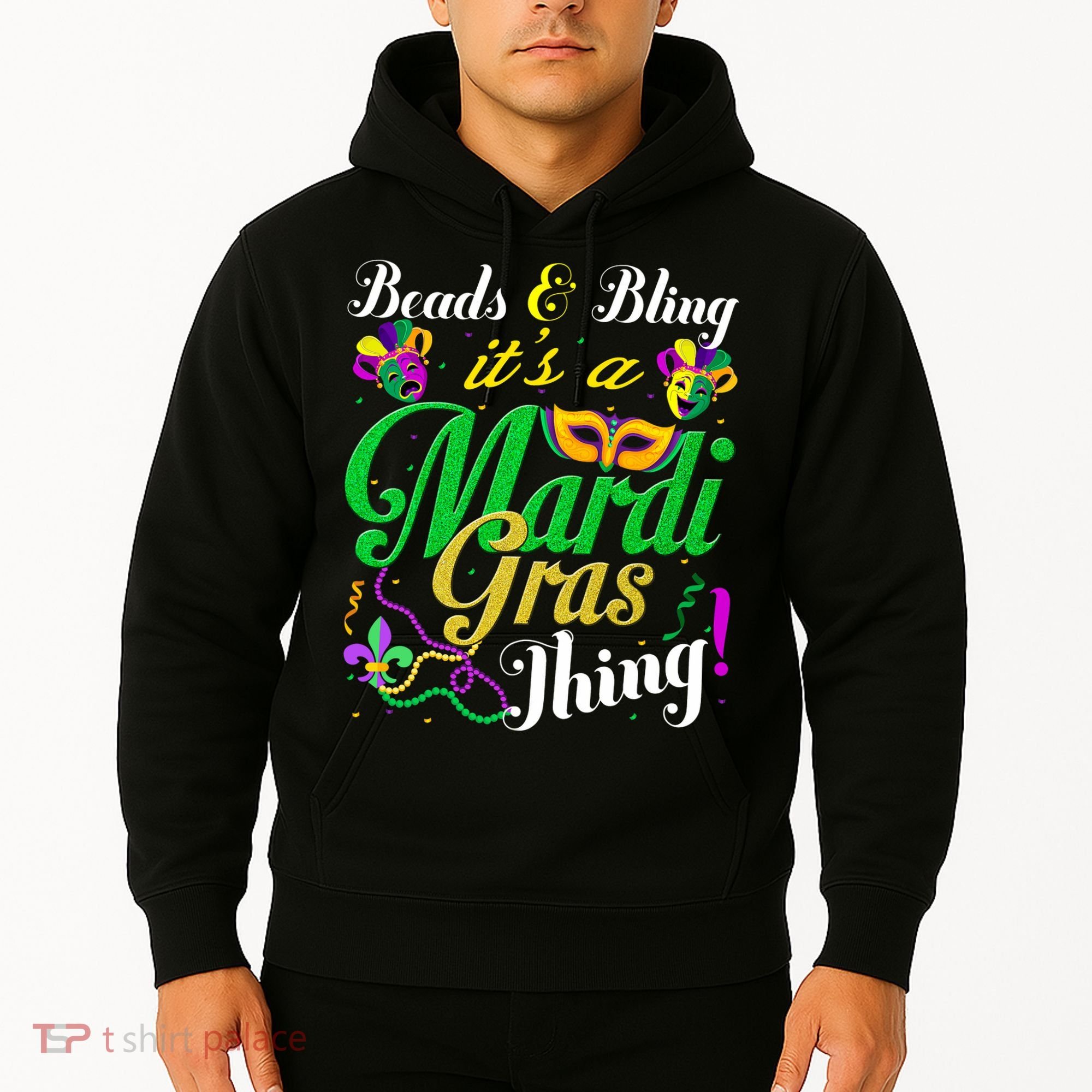 Beads And Bling ItS A Mardi Gras Thing Carnival Costume Hoodie