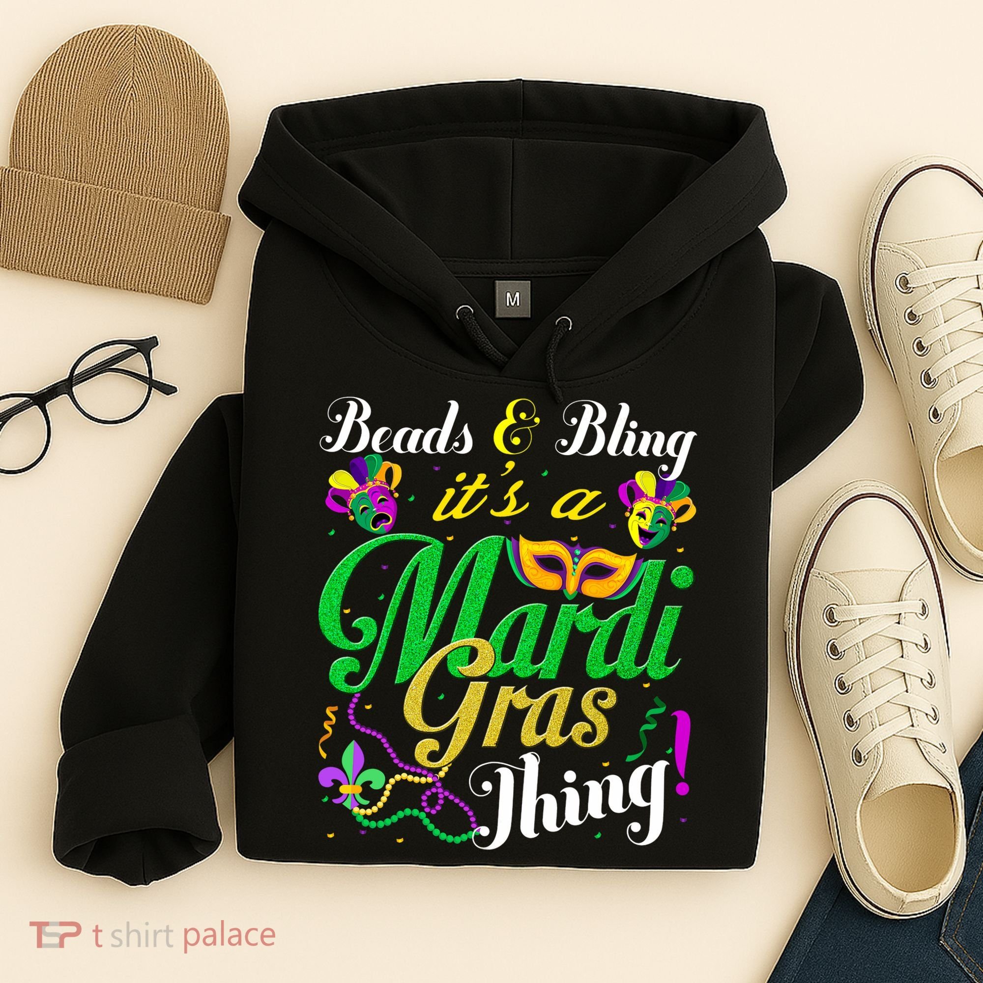Beads And Bling ItS A Mardi Gras Thing Carnival Costume Hoodie