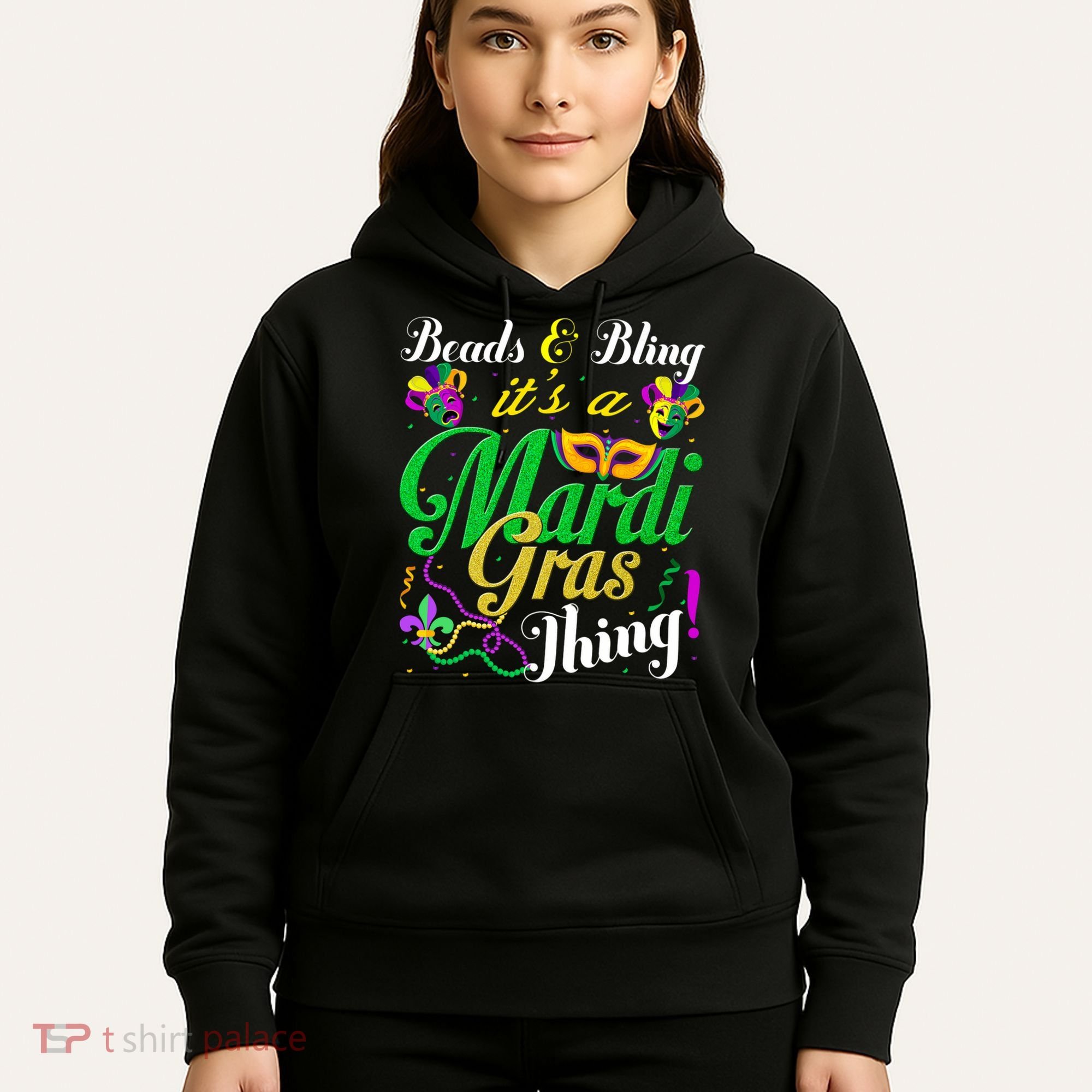 Beads And Bling ItS A Mardi Gras Thing Carnival Costume Hoodie