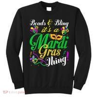 Beads And Bling ItS A Mardi Gras Thing Carnival Costume Sweatshirt thumb 0