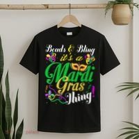 Beads And Bling ItS A Mardi Gras Thing Carnival Costume T-Shirt thumb 2
