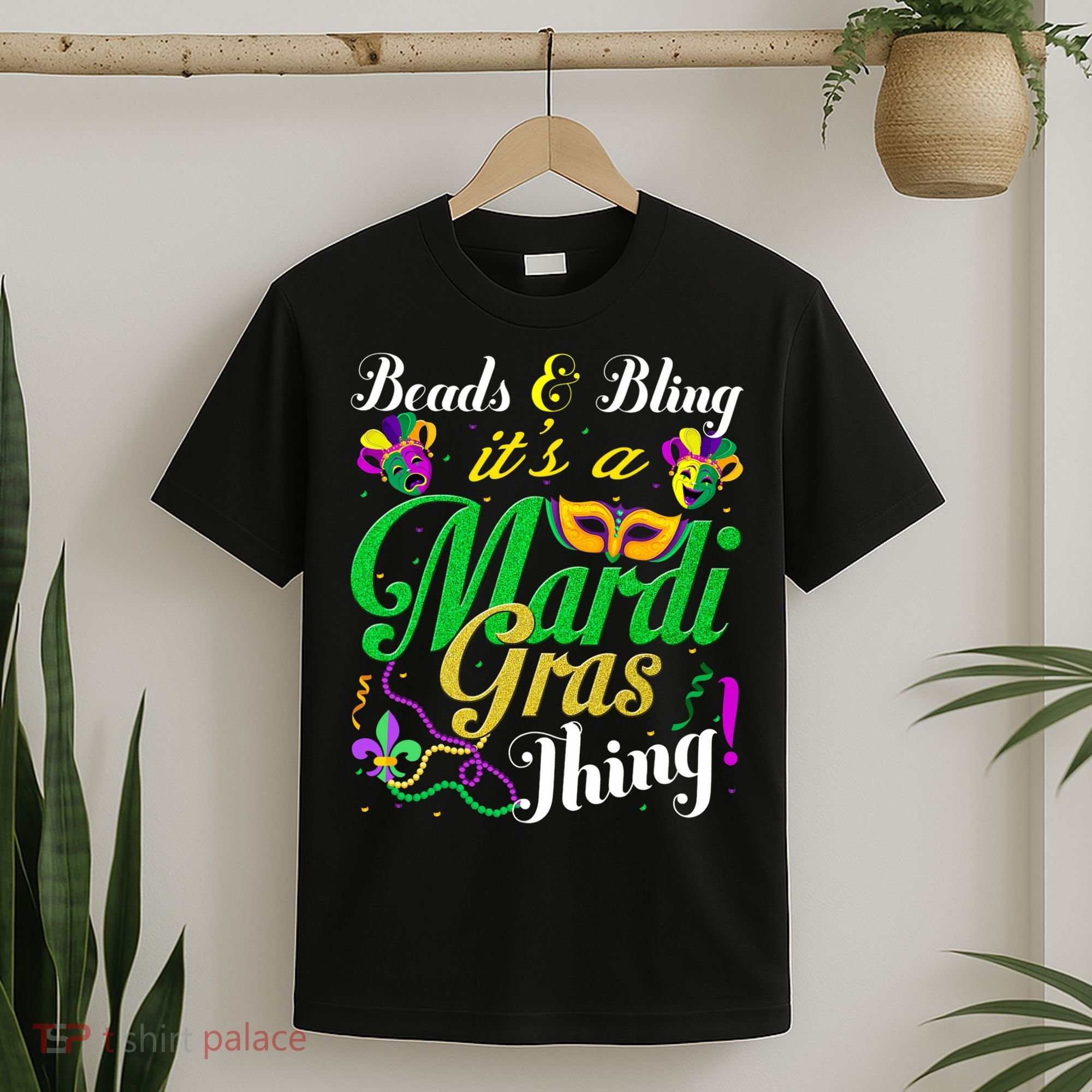 Beads And Bling ItS A Mardi Gras Thing Carnival Costume T-Shirt