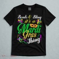 Beads And Bling ItS A Mardi Gras Thing Carnival Costume T-Shirt thumb 5