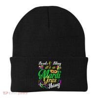 Beads And Bling ItS A Mardi Gras Thing Carnival Costume Beanie thumb 0