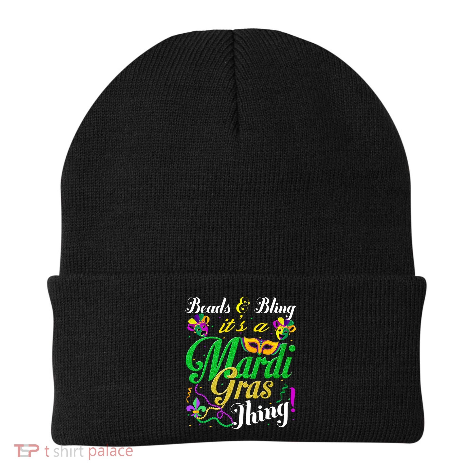 Beads And Bling ItS A Mardi Gras Thing Carnival Costume Beanie