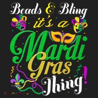 Beads And Bling ItS A Mardi Gras Thing Carnival Costume Beanie thumb 2