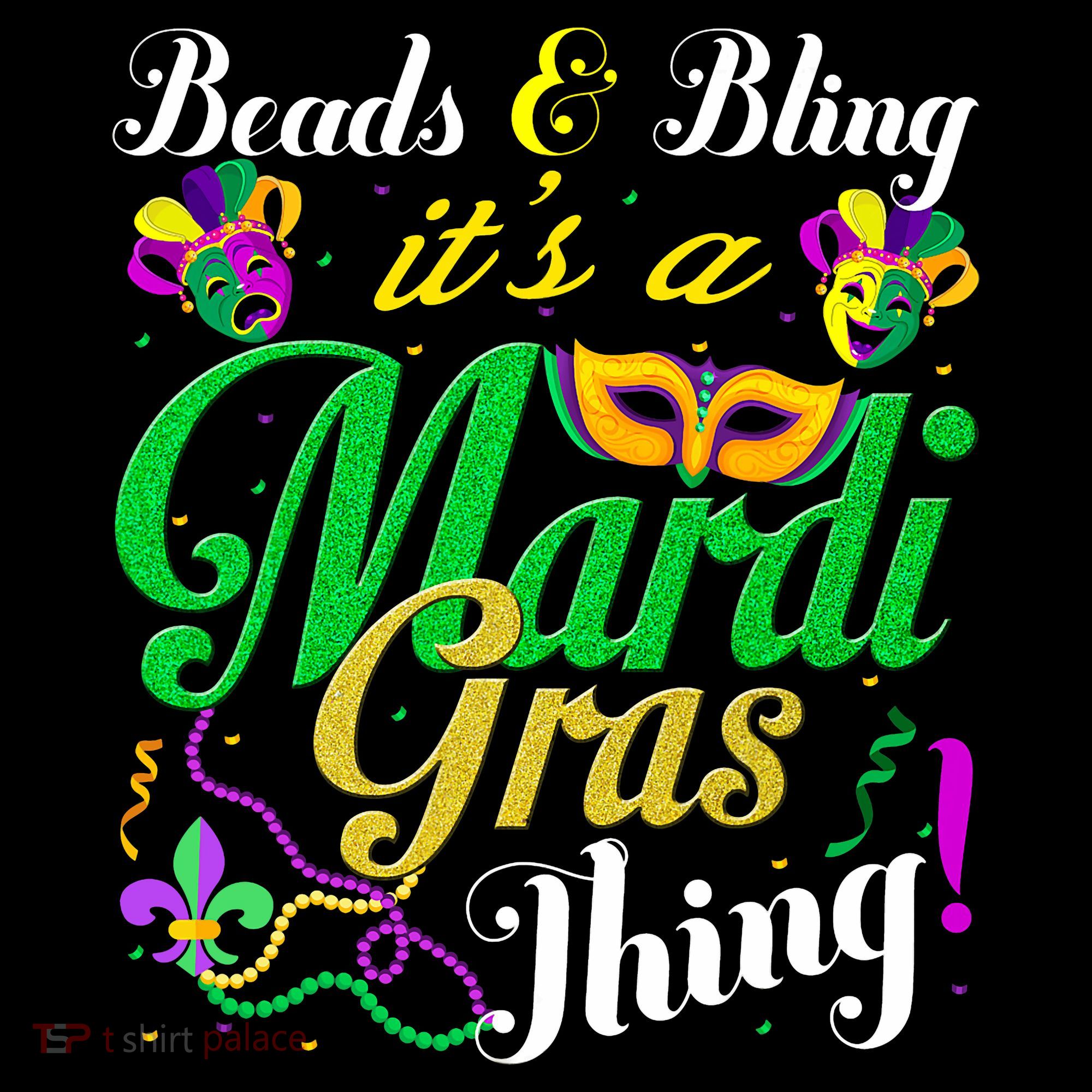 Beads And Bling ItS A Mardi Gras Thing Carnival Costume Women's Hoodie