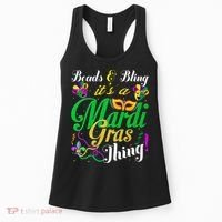 Beads And Bling ItS A Mardi Gras Thing Carnival Costume Women's Tank Top thumb 0