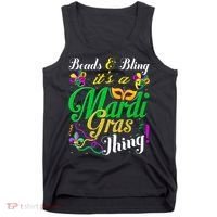 Beads And Bling ItS A Mardi Gras Thing Carnival Costume Tank Top thumb 0