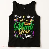 Beads And Bling ItS A Mardi Gras Thing Carnival Costume Tank Top thumb 2